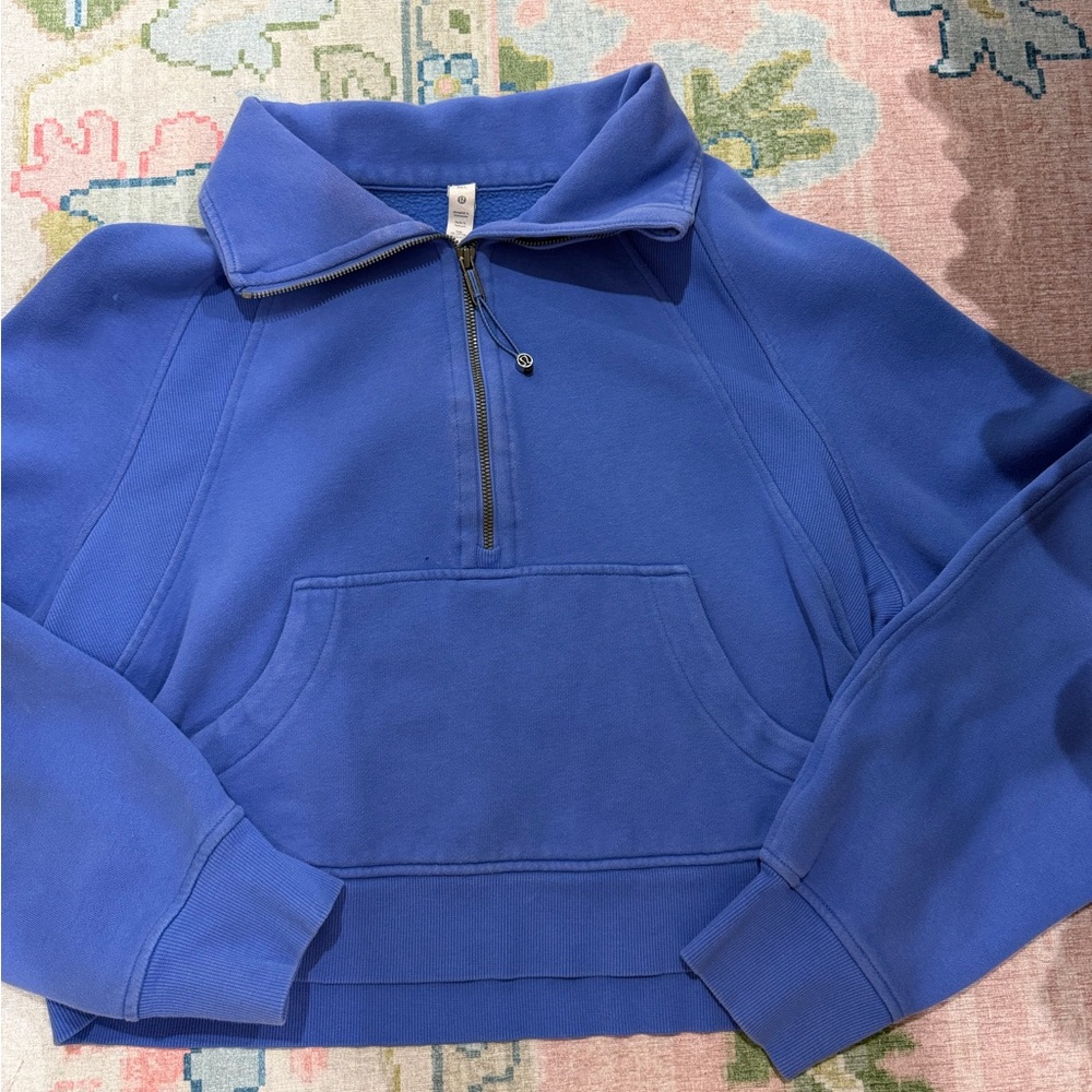 Lululemon Blue funnel neck scuba